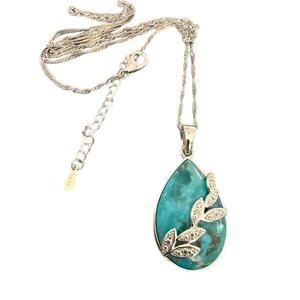 925 Sterling Silver BBJ Stone Pendant & Necklace